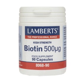 Lamberts Biotin 500μg x 90 Capsules - Releases Energy From Food And Helps The Maintanance Of Hair & Nails