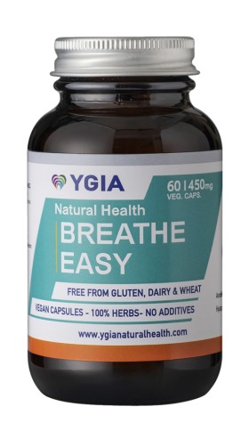 YGIA BREATH EASY. STRENGTHENS BODY, BREATHING AND OXYGENATES CELLS 60CAPSULES