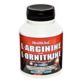 Health Aid L-Arginine And L-Ornithine With Vitamin B6 x 60 Tablets - Enhance Muscle Growth
