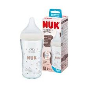 Nuk Perfect Match 3m + M Glass Bottle 230ml