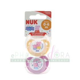 Nuk Peppa Pig Silicone Soother 0-6m x 2 Pieces