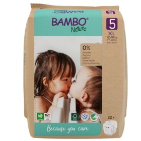 Bambo Nature Boys & Girls No 5 XL 12-18 Kg 22 Pieces