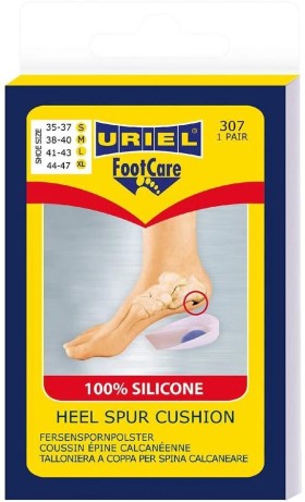 Uriel Foot Care 100% Silicone Heel Spur Cushion 307 XL One Pair