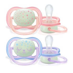PHILIPS AVENT ULTRA  AIR NIGHT PACIFIER 0-6m 2s SCF376/12