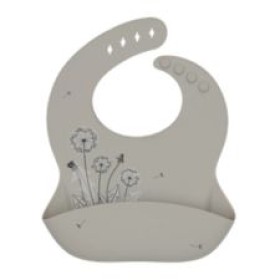 Kikka Boo Bib Platinum Silicone Flora Sand