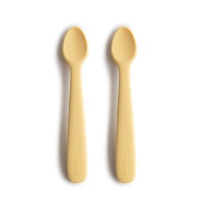 Mushie Silicone Feeding Spoons Pale Daffodil 2s