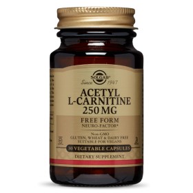 Solgar Acetyl L-Carnitine 250 mg x 30 Capsules - Supports Brain Health
