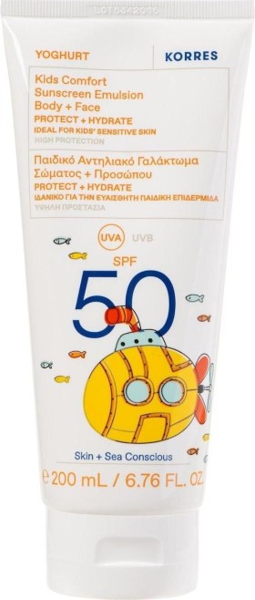 Korres Yoghurt Kids Body & Face Protect Hydrate Sunscreen 200ml