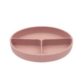 Kikka Boo Divided Plate With Suction Platinum Silicone Blush