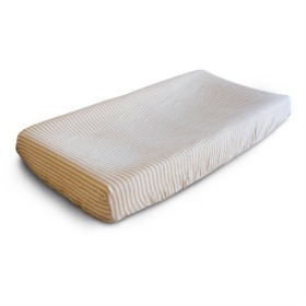 MUSHIE CHANGING COVER NATURAL STRIPE
