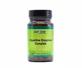 Supherb Digestive Enzymes Complex x 30 Capsules - Helps Ease Digestive Processes, Reduces Gases And Swelling