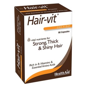 Health Aid Hair-Vit x 90 Capsules - For Strong, Thick & Shiny Hair