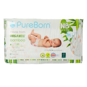 PURE BORN ORGANIC DIAPERS NB UP TO 5 KG 34PIECES