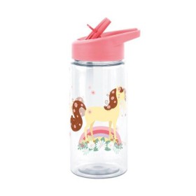 A LITTLE LOVELY COMPANY DRINK BOTTLE HORSE 450ml WITH STICKERS INCLUDED