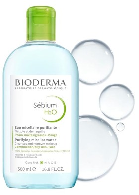 Bioderma Sebium H2O, ΝΕΡΟ ΚΑΘΑΡΙΣΜΟΥ MICELLAΙRE ΝΤΕΜΑΚΙΓΙΑΖ. ΓΙΑ ΛΙΠΑΡΕΣ/ ΜΕΙΚΤΕΣ ΕΠΙΔΕΡΜΙΔΕΣ 500ΜΛ