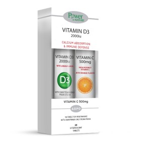 Power Of Nature Vitamin D3 2000iu 20 Effervescent Tablets & Vitamin...