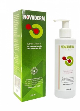 NOVADERM GENTLE CLEANSER FOR COMBINATION, OILY AND ACNE PRONE SKIN 200ML