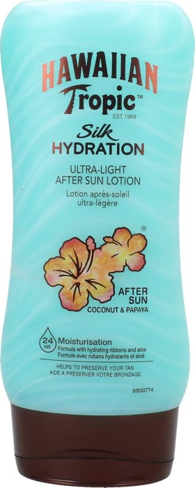 Hawaiian Tropic Silk Hydration Ultra Light After Sun Lotion Coconut & Papaya 180ml