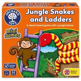 ORCHARD TOYS JUNGLE SNAKES AND LADDERS MINI GAMES