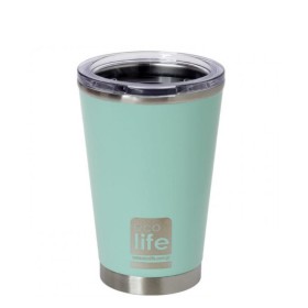 Ecolife Coffee Thermos Mint Transparent Cup x 370ml