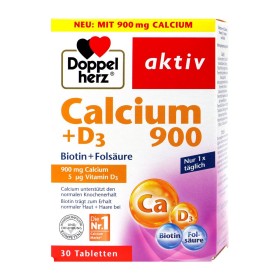 Doppelherz Calcium 900mg & Vitamin D3 30 Tabs 1+1