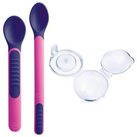 MAM Heat Sensitive Spoon & Cover 6m+ Purple-Pink Color