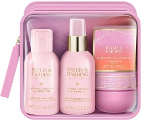 Baylis & Harding Jojoba Vanilla & Almond Oil Travel Wash Bag Gift Set Baylis & Harding Jojoba Vanilla & Almond Oil Travel Wash Bag Gift Set
