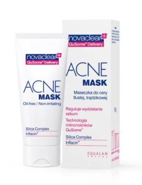 NOVACLEAR ACNE MASK, ANTI-ACNE FACE MASK FOR THE DAILY CARE OF OILY SKIN PRONE TO ACNE LESIONS 50GR