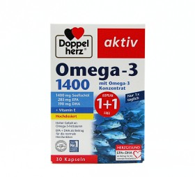 Doppelherz Omega-3 1400 x 30 Capsules Pack 1+1 Free