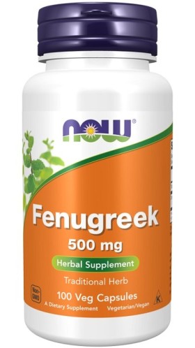 Now Fenugreek 500mg 100 Vegetable Capsules