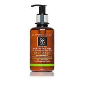 Apivita Purifying Cleansing Face Gel With Lime & Propolis For Oily Skin x 200ml