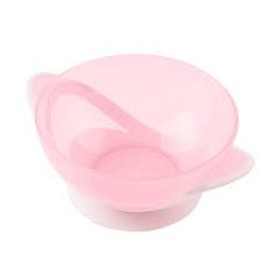 KikkaBoo Bowl With Spoon Feedy Pink