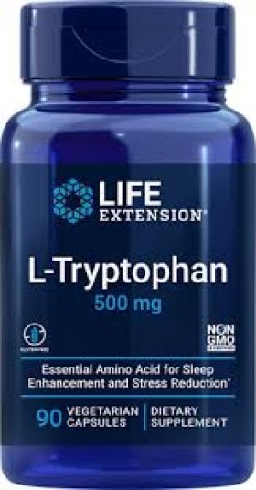 Life Extension L-Tryptophan 500mg 90 Vegetable Capsules