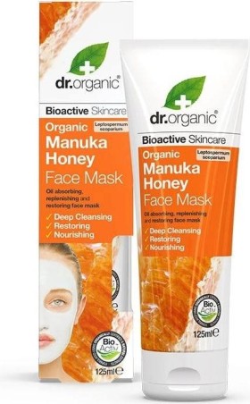 DR. ORGANIC ΜΑΣΚΑ ΠΡΟΣΩΠΟΥ ΜΕ ΟΡΓΑΝΙΚΟ ΜΕΛΙ ΜΑΝΟΥΚΑ ΓΙΑ ΒΑΘΥ ΚΑΘΑΡΙΣΜΟ, ΕΝΥΔΑΤΩΣΗ& ΘΡΕΨΗ 125ΜΛ