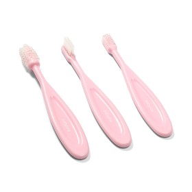 Babyono Set of Toothbrushes Pink 3m+
