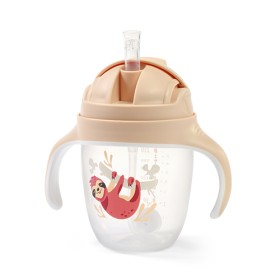 Babyono Sippy Cup with Straw Sloth Beige 240ml