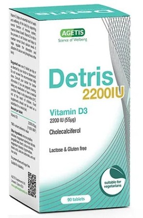 Agetis Detris Vitamin D3 2200iu (55mg) x 90 Tablets