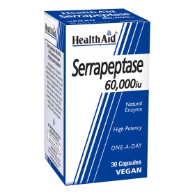 Health Aid Serrapeptase 60,000iu x 30 Veg Capsules - Natural Enzyme With Anti-Inflammatory Properties