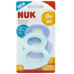 Nuk Teether Set 0m+ x 2 Pieces - Ideal For Small Baby Hands