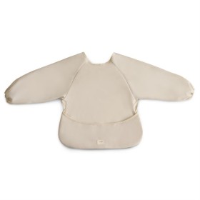 Mushie ​​Long Sleeve Bib​ Fog 6-24 months (one size)