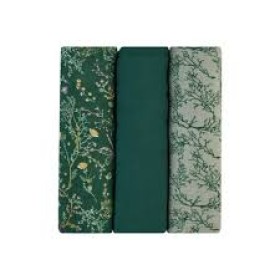 KikkaBoo Muslin Swaddle Se 3Pcs 100X100 Secret Garden Green