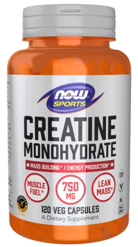 Now Creatine Monohydrate 750mg 120 Vegetable Capsules