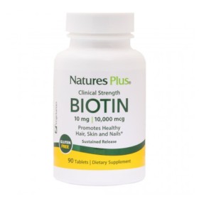 Naturesplus Biotin 10mg S/R 90 Tabs, Σχεδιασμένο να υποστηρίζει την... Naturesplus Biotin 10mg S/R 90 Tabs, Σχεδιασμένο να υποστηρίζει την...
