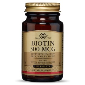 Solgar Biotin 300μg x 100 Tablets - Promotes Healthy Skin, Nails & Hair