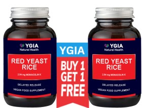 Ygia Red Yeast Rice 500mg x 60 Capsules 1+1 FREE