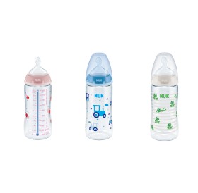 Nuk First Choice Plus Baby Bottle 6-18m x 1 Pieces 300ml - With Temperature Control Various Designs