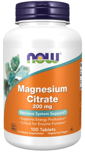 Now Foods - Magnesium Citrate 200mg x 100 Tablets