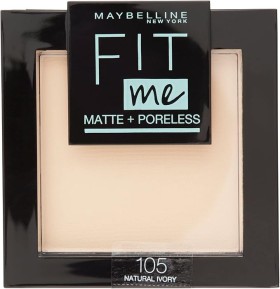 Maybelline Fit Me Matte & Poreless ΠΟΥΔΡΑ ΓΙΑ ΜΑΤ ΦΥΣΙΚΗ ΚΑΛΥΨΗ. 105 Natural Ivory