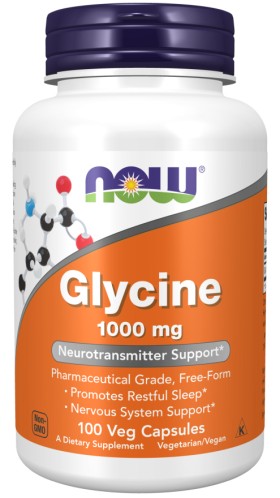Now Foods - Glycine 1000mg x 100 Veg Capsules
