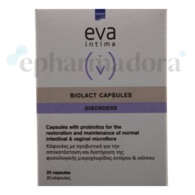 Eva Intima Biolact Capsules, ΠΡΟΒΙΟΤΙΚΕΣ ΚΑΨΟΥΛΕΣ ΓΙΑ ΤΗΝ ΑΠΟΚΑΤΑΣΤΑΣΗ & ΔΙΑΤΗΡΗΣΗ ΤΗΣ ΕΝΤΕΡΙΚΗΣ ΚΑΙ ΚΟΛΠΙΚΗΣ ΧΛΩΡΙΔΑΣ 20ΚΑΨΟΥΛΕΣ